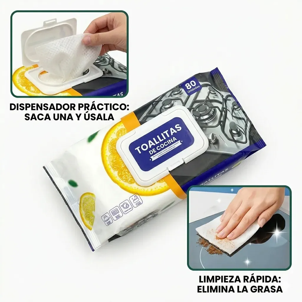 Toallitas Multiuso Cocina Antigrasa Aileda 50 U